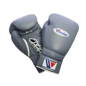 For Synthetic Leather Breathable Lightweight 8oz 10oz 12oz 14oz 16oz Gray Winning Boxing <b>Gloves</b> Lace-Up Adjustable Wrist Strap - Product Image 2