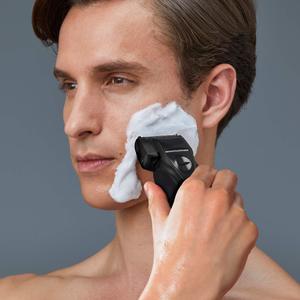 Afeitadora Eléctrica Rotatoria de Doble Cuchilla para Hombre, Impermeable IPX7, para Cara y Cuerpo, con Repuestos, Funcionamiento Alemán, Lavable - Product Image 3