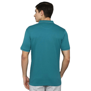 Fabricant 100% T-shirts polo respirants à manches courtes en coton pour hommes, polos décontractés à motif uni grande taille avec logo brodé - Product Image 4