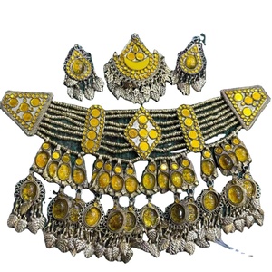 Vente chaude Style traditionnel Afghan nouveau ensemble de bijoux anciens à la main forme personnalisée colliers et boucles d'oreilles pour les mariages - Product Image 1