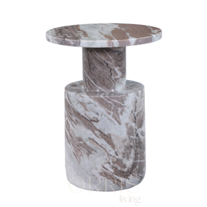 Chevet moderne en marbre naturel fait à la main avec base cylindrique pour chambre à coucher, appartement, salon, meubles de supermarché - Product Image 5