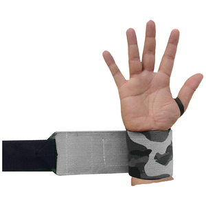 Weight Lifting Wrist Wraps Custom Logo <b>Hook</b> and Loop Closure Breathable Polyester & Cotton Fitness Gym Wraps for Unisex - Product Image 4