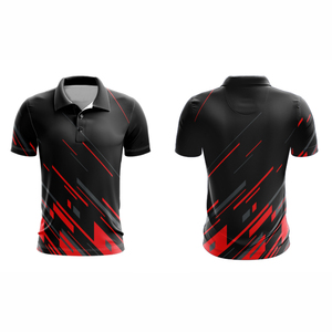 Maillot pour hommes pour chemises imprimé par sublimation personnalisé coupe ajustée col boutonné décontracté respirant séchage rapide séchage en gros devant - Product Image 1