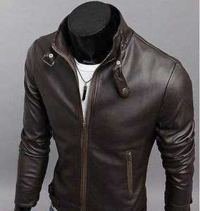 Chaqueta de invierno informal inteligente de talla grande para hombre, auténtica piel de vaca auténtica con cierre de cremallera, Material de lona transpirable - Product Image 1