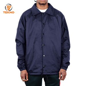 Chaqueta de entrenador a prueba de viento de manga larga para hombre de alta calidad 2025 con diseños personalizados Precio al por mayor Chaqueta de entrenador Servicio OEM - Product Image 1