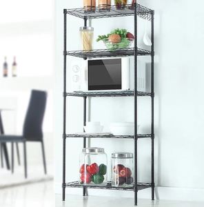 Vintage black metal <b>storage</b> shelving <b>rack</b> bulk quantity for home hotels and restaurant <b>kitchen</b> living room made in india 2023 - Product Image 5