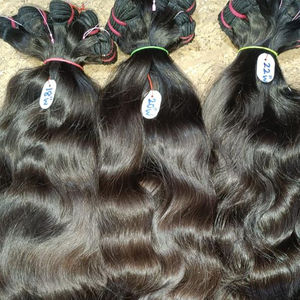 Nouvel Arrivage 100% Vierge Indien Remy Cheveux Vague Naturelle Cuticules Intact Brillant Doux Style Afro Pré-collé Extensions de Cheveux Humains - Product Image 1