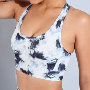 Sujetador Deportivo Transpirable con Estampado Tie Dye, Diseño Único, Sujetador Deportivo de Secado Rápido para Mujer - Product Image 6