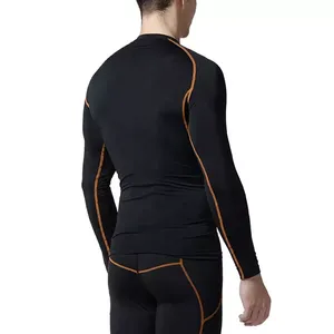 Chemise de compression à manches longues pour homme, haut de qualité supérieure, mma, protection contre l'éruption cutanée, vente en gros, ODM, 2022 - Product Image 2