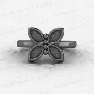 Genuino 925 Plata 3x6mm Marquesa mariposa Semi montaje anillo de ajuste en blanco bueno para Resina y cenizas trabajo recuerdo DIY joyería - Product Image 3