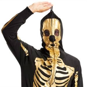 Disfraz de esqueleto unisex para adultos Cómodo y transpirable Ideal para todas las celebraciones de Halloween - Product Image 5