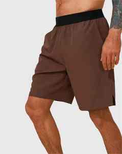 Pantalones cortos deportivos informales para hombre, ligeros, de secado rápido, transpirables, para gimnasio, Fitness, correr, estiramiento, Spandex, patrón de entrenamiento - Product Image 1