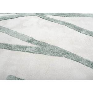 Tapis classique en viscose tufté à la main, blanc ivoire, motif abstrait rayé, épaisseur 10 mm, rectangulaire, pour salon domestique PTPV-7065 - Product Image 3