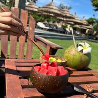 Ensemble bol et cuillère en coquille de noix de coco naturelle, au meilleur prix de gros / Ensemble bol et cuillère en bois de coco