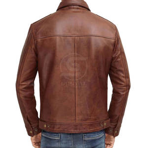 Veste d'hiver pour homme en cuir, design personnalisé, couleur unie, respirante, streetwear, vente chaude, prix raisonnable - Product Image 4