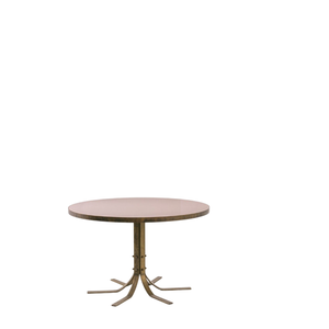 Table basse de qualité supérieure en marbre blanc rond avec base en fer noir, table de bistrot intérieure, meubles de pub, prix abordable - Product Image 2
