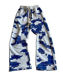 Pantalon imprimé bicolore, pantalon imprimé ample, vêtements de sport et décontractés pour hommes - Product Image 2