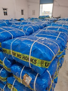 Super fort personnalisé taille HDPE bâche maille tissu traité aux UV imperméable résistant à la déchirure plaine style haut GSM - Product Image 4