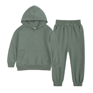 Conjunto Deportivo con Capucha para Niños Unisex, Sudadera y Pantalones Deportivos de Color Sólido, Ropa Casual de Otoño, Manga Larga, Bolsillos Laterales - Product Image 6