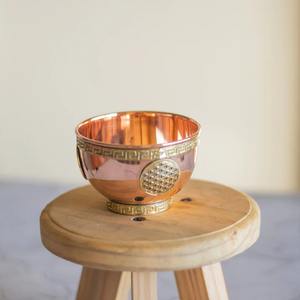 Cuenco de Cobre Chino Tradicional Hecho a Mano Personalizado - Recipiente Ritual Decorativo Ecológico, Artesanía de Cobre India Hecha a Mano - Product Image 6