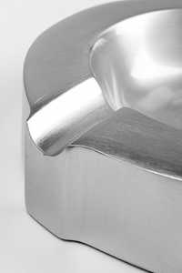 Cendrier classique pour maison bureau hôtel Bar Restaurant bol design moderne cendrier en acier inoxydable forme ronde couleur argent voiture cendré - Product Image 2