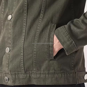 Chaqueta vaquera de poliéster 100% de alta calidad para hombre, último diseño con cuello levantado, lona impermeable, chaqueta disponible al por mayor - Product Image 5