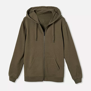 Sudaderas con capucha y cremallera completa para hombre de alta calidad, diseño personalizado, logotipo bordado en relieve, transpirable, ecológico, otoño sólido - Product Image 4