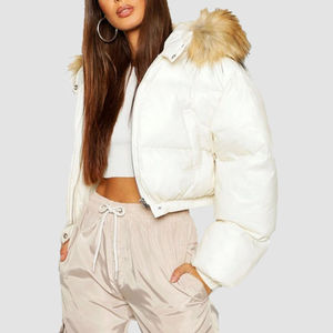 New Design Winter Warm Solid <b>Women's</b> Bomber <b>Jacket</b> Stand Collar Long Thin Plus Size High Street Style Waterproof - Product Image 1