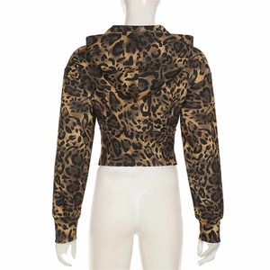 Sudaderas con capucha cortas con cremallera de cuello alto para mujer, sudaderas con capucha con estampado de buena calidad, sudadera con cremallera Vintage para mujer a la venta - Product Image 6