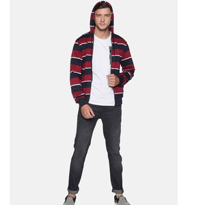 2024 nueva llegada sudaderas con capucha para hombres logotipo personalizado Zip Up Hoodie 100% algodón polar transpirable calle cremallera sudaderas con capucha - Product Image 6