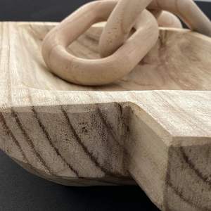 Kingston Plateau à pâte, bois de paulownia, plateau en bois pour décoration, brun parmesan, plateaux en bois pour décoration, plateaux en bois pour décoration intérieure, long - Product Image 3