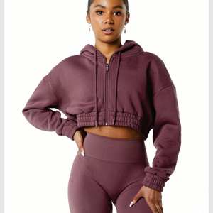 <b>Womens</b> Oversized Casual Hoodies <b>Fleece</b> Long Sleeve Sweatshirts Pullover <b>Tops</b> Comfy Athletic Cropped <b>Tops</b> - Product Image 1