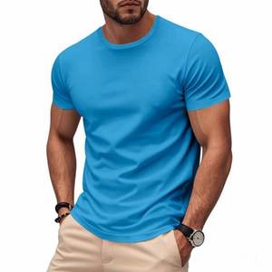 Camiseta de verano 260GSM para hombre, Camisetas básicas holgadas de manga corta a la moda coreana, camisetas sólidas, camiseta de gran tamaño Unisex - Product Image 5