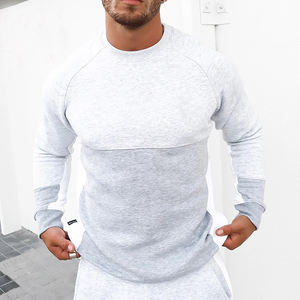 สเวตเตอร์คอกลมสำหรับผู้ชายกางเกงวิ่งแบบสั่งตัดผ้าคอตตอนผสม - Product Image 2