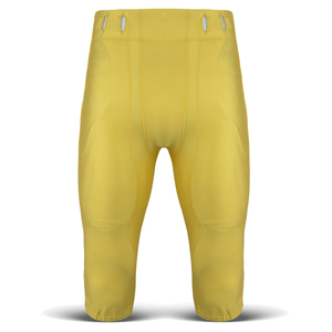 Men's Yellow <b>Padded</b> Football <b>Pants</b> Elastic Waist Fitted Solid Color All Seasons American Football Apparel Polyester Material - Product Image 1