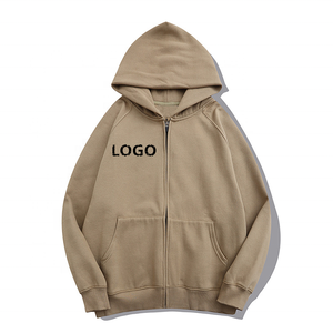 2024 Customล้างZip Up Hoodieขนแกะภาษาฝรั่งเศสคําTerry Unisexธรรมดาเปล่าสีทึบSweatshirt Double Layer Hoodiesสําหรับชาย - Product Image 2