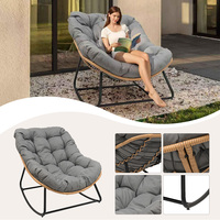 2025 nouvel an Patio extérieur chaise berçante chaises de jardin avec coussin moderne chaise causale jardin cour