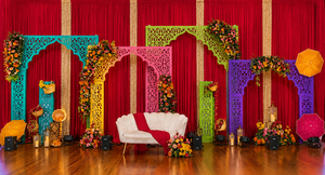 Moroccan Style <b>Backdrop</b> Screens Heena Night Decor Laser Cut Metal <b>Frames</b> Wedding Stage Lightweight Customized Size Manufacturer - Product Image 4