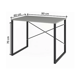 Bureau d'ordinateur en métal, table de bureau à domicile, table d'étude et d'écriture, poste de travail minimaliste - Product Image 6