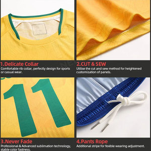 Vente en gros 100% polyester respirant vêtements de football OEM maillots de football de France formation uniformes vierges technique de sublimation - Product Image 3