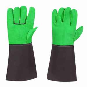 Guantes de soldadura de cuero de piel de cabra Premium Unisex de alta visibilidad suave y suave personalizado al por mayor guantes de soldadura de cuero - Product Image 4