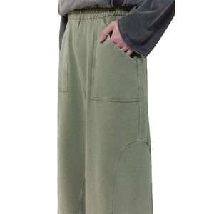 กางเกงเอวสูงปานกลางแบบลำลองทำจากผ้าฝ้าย100% มีโลโก้ตามสั่งสีและดีไซน์ที่เป็นมิตรต่อสิ่งแวดล้อม - Product Image 4