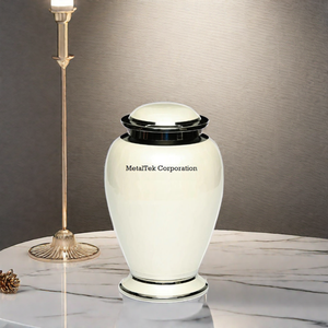 Urne funéraire américaine en émail rouge pour cendres, fabriquée à la main, personnalisable, capacité de 200 pouces cubes, prix de gros, prix bas, pot funéraire - Product Image 2