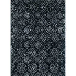 Tapis en laine tufté à la main Imara, gris et noir, à motifs floraux, pour la maison, tapis rectangulaire en viscose pour salon, couloir, Tra-13522, fait main - Product Image 1