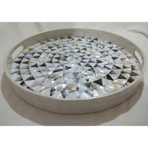 Plateaux de service en nacre moderne de luxe en gros, plateau de présentation de chocolat, plateau décoratif pour la maison, plateaux de service pour collations et biscuits - Product Image 2