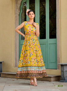 Nueva Georgette exclusiva de último diseñador con colección de trajes Salwar semicorchados bordados pesados - Product Image 5