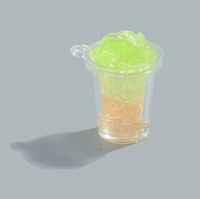 Breloques en résine pour bricolage Douce lueur dans l'obscurité Nuage lait thé tasse bulle thé tasse Résine stéréoscopique Artisanat Faire Ornement charme