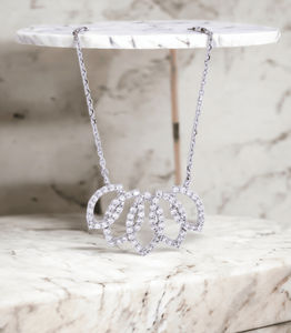 Elegance 0,50 quilates redondo FG/VS Moissanite diamante 18 pulgadas collar en oro blanco OEM al por mayor - Product Image 5