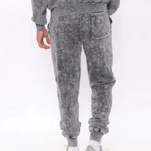 Custom Design Acid Washed Rhinestone <b>Tie</b> Dye Cotton Fleece Winter Tracksuits <b>Set</b> Oversized Striped High Quality. - Product Image 6
