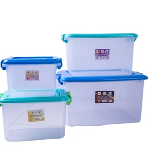 Preferred Seller Clear Full Size Plastic Storage Box with Wheels Malaysia Trusted Wholesale Exporter Suitable for Toy Storage